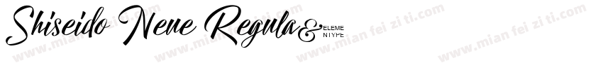 Shiseido Neue Regula字体转换